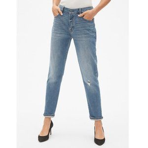 Gap Dark Wash Best Girlfriend Distressed Jeans